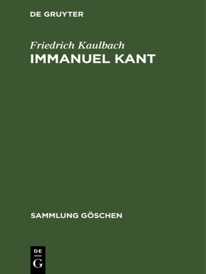 cover image of Immanuel Kant